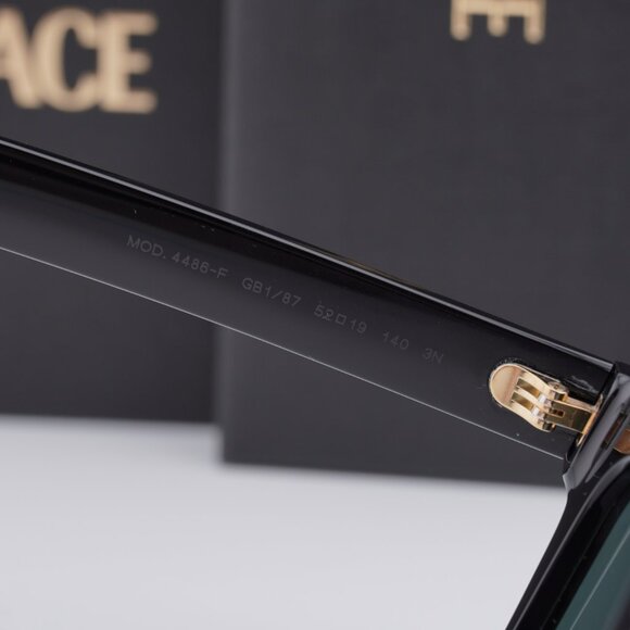 Versace VE4486F GB1/87 Square Sunglasses – Shiny Black/Dark Grey - Picture 7 of 10